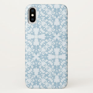 Capa Para iPhone X Damasco azul pálido