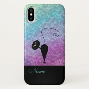 Capa Para iPhone Da Case-Mate Damasco de gato preto de moda engraçada