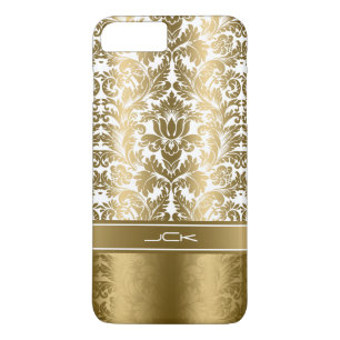 Capa Para iPhone Da Case-Mate Damascos Dourados e Brancos Elegantes