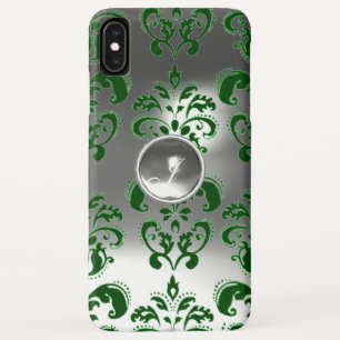 Capa Para iPhone Da Case-Mate DAMASK GEM MONOGRAM verde branco