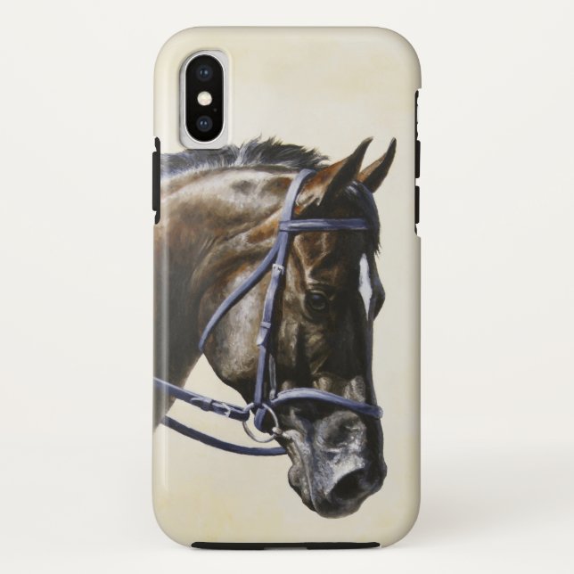 Capa Para iPhone, Case-Mate Dark Brown Bay Trakehner Horse de Dressage (Verso)