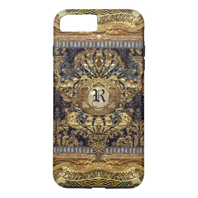 Capa Para iPhone, Case-Mate Dashford Royal    ElegantBarroco Monograma Plus (Verso)