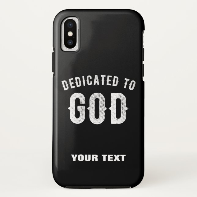 CAPA PARA iPhone, Case-Mate  DEDICADO A DEUS TEXTO BRANCO LEGAL PERSONALIZÁVEL (Verso)