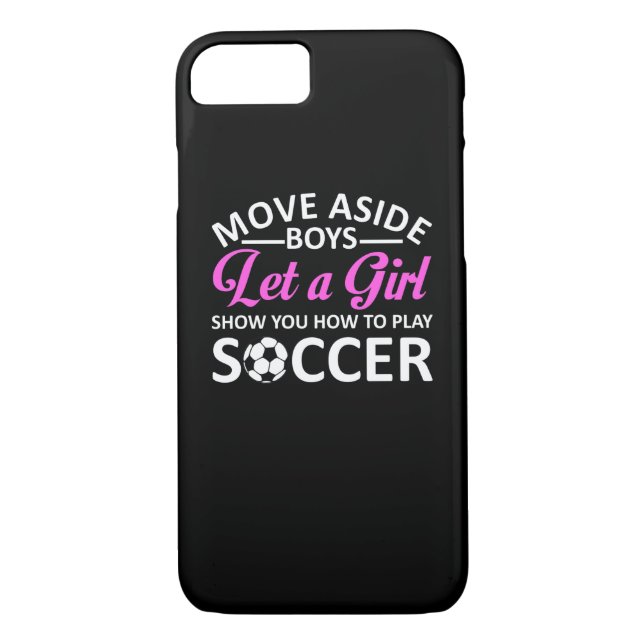 Capa Para iPhone, Case-Mate Deixe a menina do futebol mostrar-lhe como jogar (Verso)