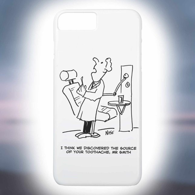 Capa Para iPhone, Case-Mate Dentista Tratando um Cartoon do Paciente (Criador carregado)