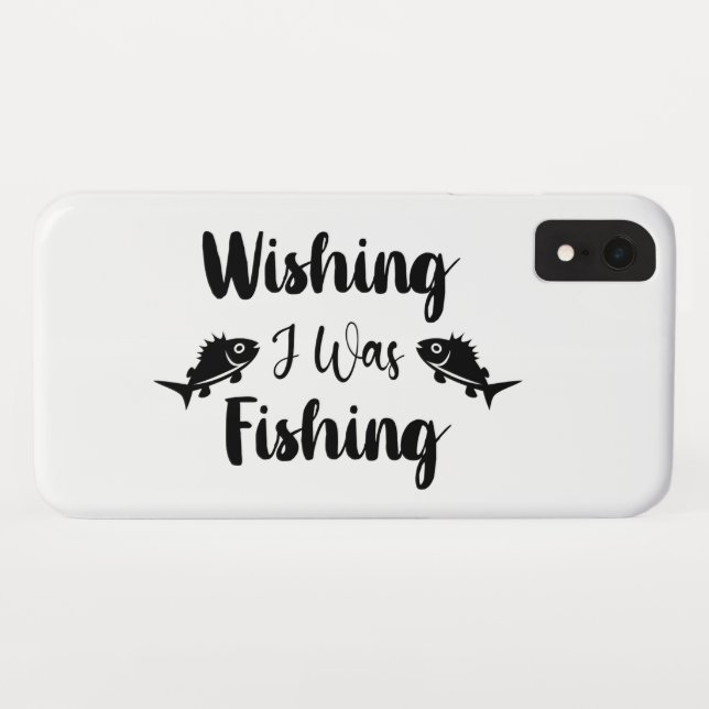 Capa Para iPhone, Case-Mate Desejando que eu estivesse pescando citação engraç (Verso (Horizontal))