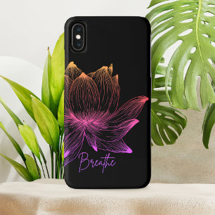 Capa Para iPhone Da Case-Mate Desenho de Arte de Linha Lotus Ombre Respirar