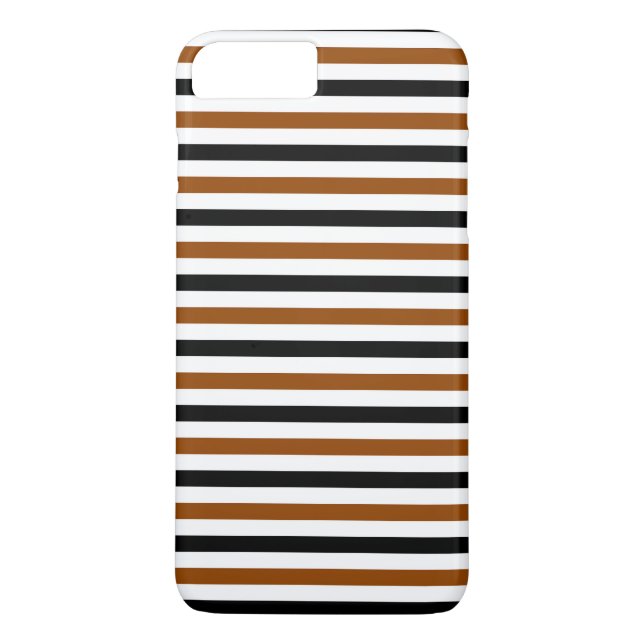 Capa Para iPhone, Case-Mate desenho de listras marrons pretas e brancas (Verso)