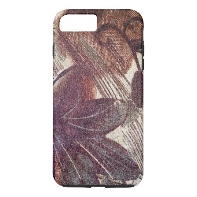 Capa Para iPhone, Case-Mate Desenho Floral Marrom Abstrato 1 (Verso)