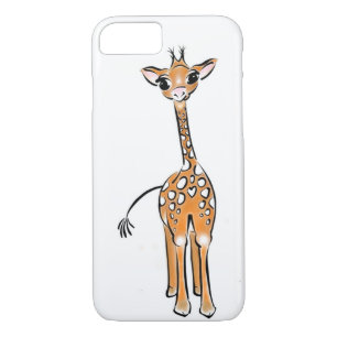 Capa iPhone 8/ 7 Desenho girafa bonito, animais safari