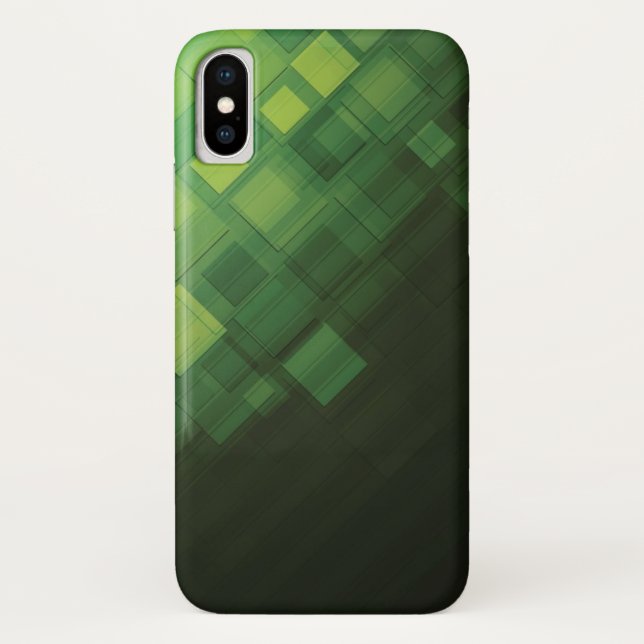 Capa Para iPhone, Case-Mate Design abstrato verde da tecnologia (Verso)