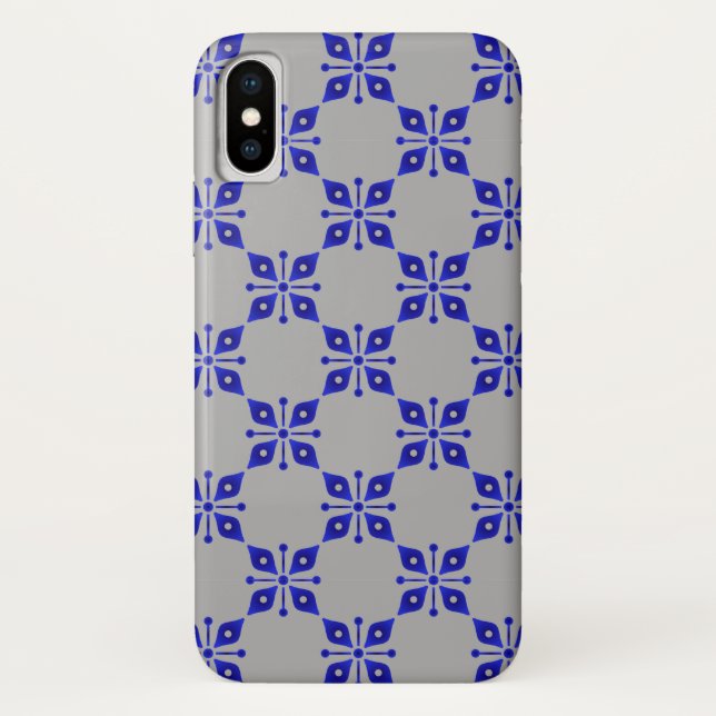 Capa Para iPhone, Case-Mate Design azul decorativo  (Verso)