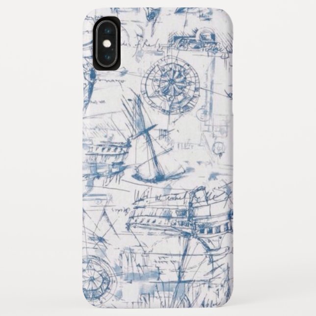 Capa Para iPhone, Case-Mate Design Barco azul (Verso)