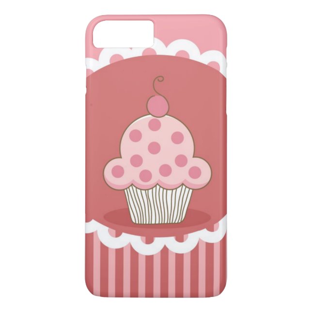 Capa Para iPhone, Case-Mate Design cor-de-rosa do cupcake (Verso)