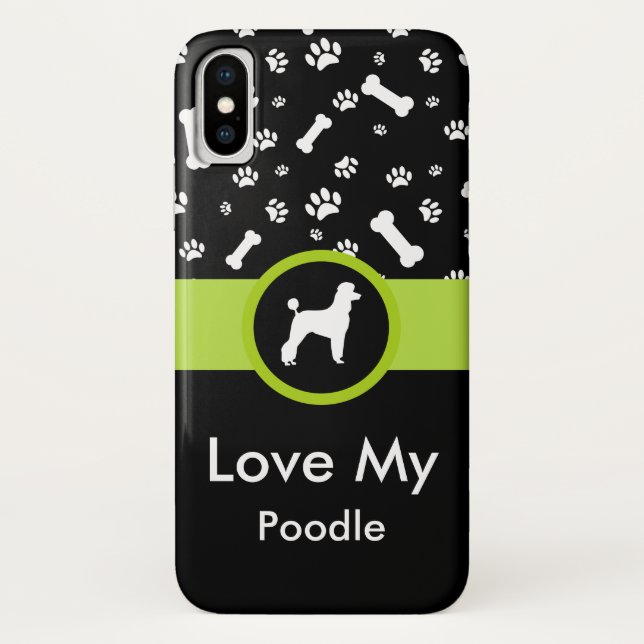 Capa Para iPhone, Case-Mate Design da Raça de Cães Poodle (Verso)