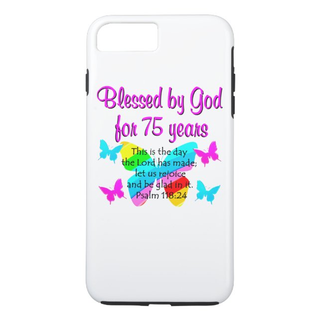 CAPA PARA iPhone, Case-Mate  DESIGN DE ANIVERSÁRIO DE 75° ANIVERSÁRIO ABERTO (Verso)