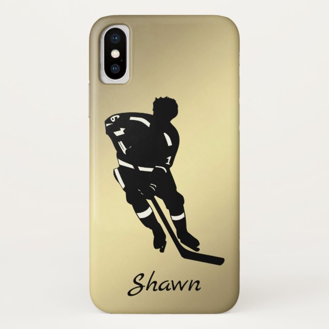 Capa Para iPhone, Case-Mate Design de Esporte de Jogador de Hóquei (Verso)