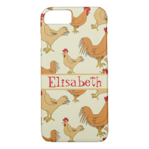Capa iPhone 8/ 7 Design de Frango Castanho Personalizar