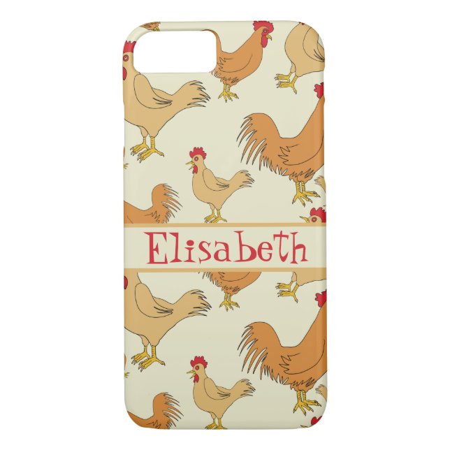 Capa Para iPhone, Case-Mate Design de Frango Castanho Personalizar (Verso)