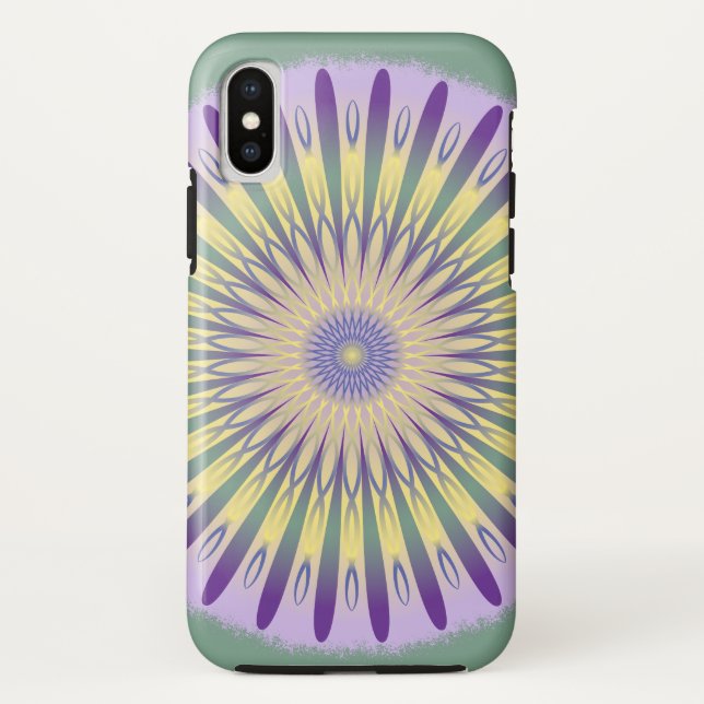 Capa Para iPhone, Case-Mate Design de Mandala Puro Verde e Amarelo (Verso)