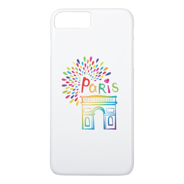Capa Para iPhone, Case-Mate Design de néon de Paris France | Arco do Triunfo | (Verso)