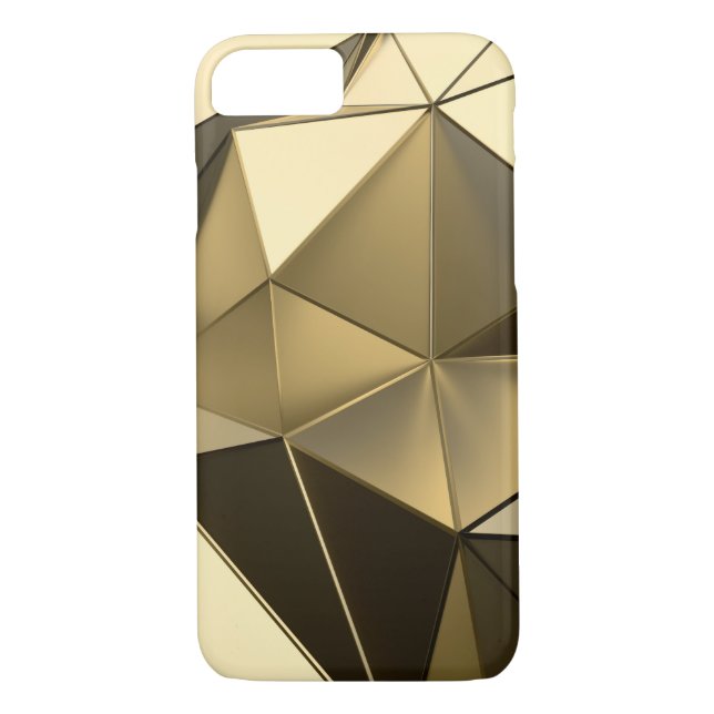 Capa Para iPhone, Case-Mate design de polígono dourado (Verso)