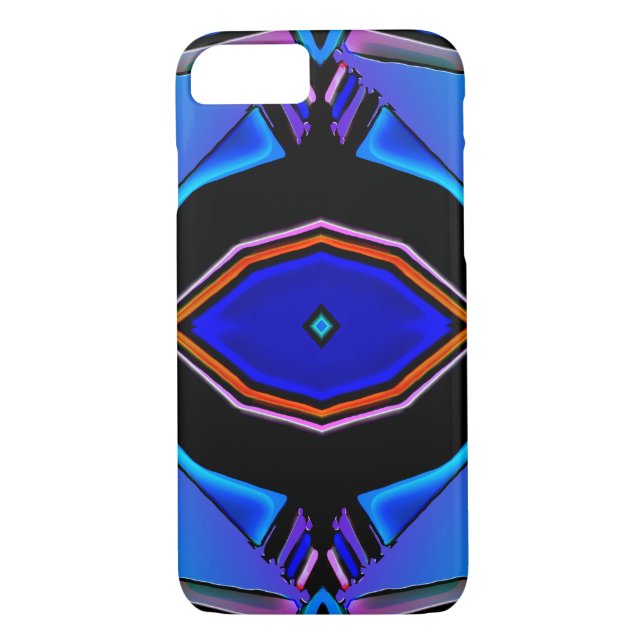 Capa Para iPhone, Case-Mate Design Geométrica de Blues Líquidos (Verso)