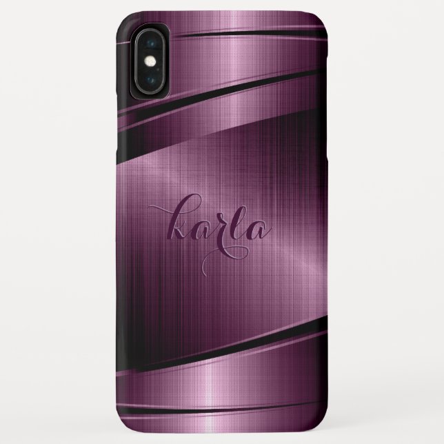 Capa Para iPhone, Case-Mate Design Geométrico Burgundy - Vermelho Metálico (Verso)