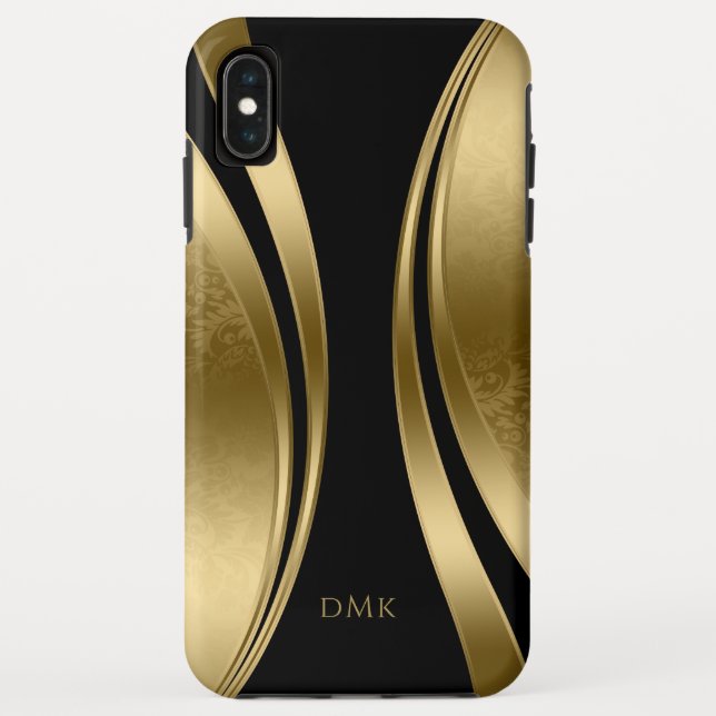 Capa Para iPhone, Case-Mate design geométrico Dourado e preto (Verso)