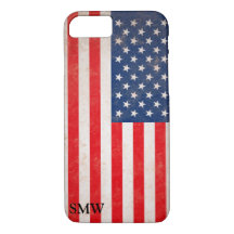 Design patriótico da bandeira dos EUA do monograma