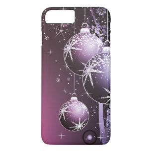 Capa Para iPhone Da Case-Mate Design roxo bonito do Natal