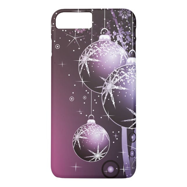 Capa Para iPhone, Case-Mate Design roxo bonito do Natal (Verso)
