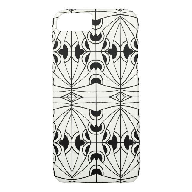 Capa Para iPhone, Case-Mate Design único preto e branco (Verso)