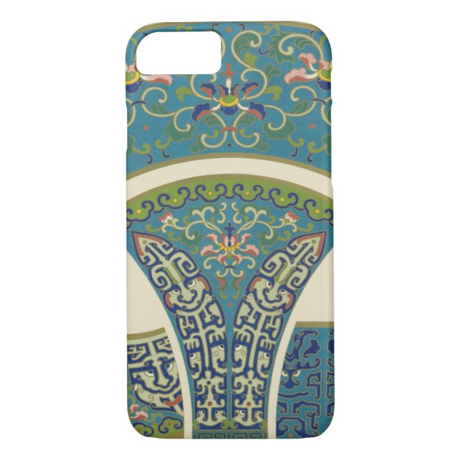 Capa Para iPhone, Case-Mate Designs Orientais Azuis com Rostos Sorridentes (Verso)