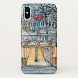 Capa Para iPhone Da Case-Mate Destinos Entrada do Metro Watercolor Vintage