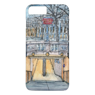 Capa Para iPhone Da Case-Mate Destinos Entrada do Metro Watercolor Vintage