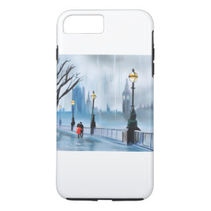 Capa iPhone 8 Plus/7 Plus Dia chuvoso na pintura de Londres Tamisa por G