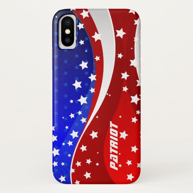 Capa Para iPhone, Case-Mate Dia da Independência dos EUA - Estrelas e Gretas P (Verso)