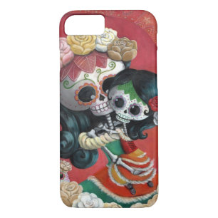 Capa Para iPhone Da Case-Mate Dia de Los Muertos Skeletons Mãe e Filha