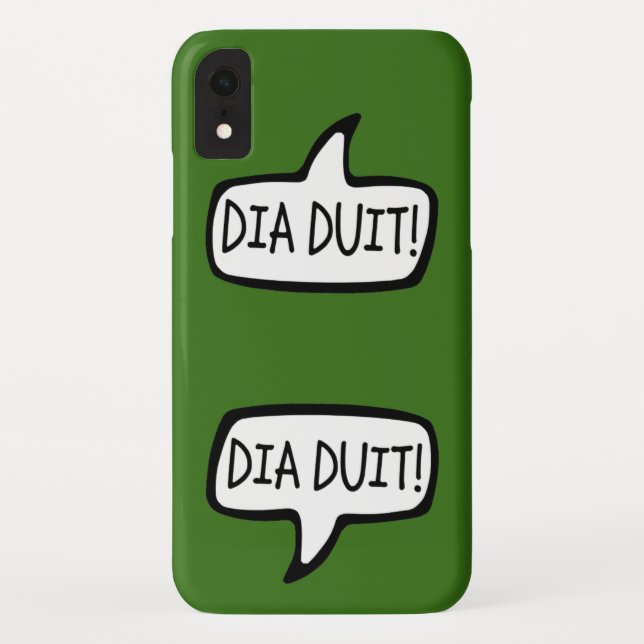 Capa Para iPhone, Case-Mate DIA DUIT! Bolha de saudação irlandesa (Verso)