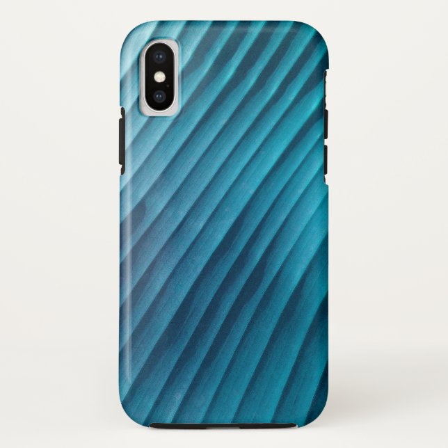 Capa Para iPhone, Case-Mate Diagonal Azul Folha (Verso)