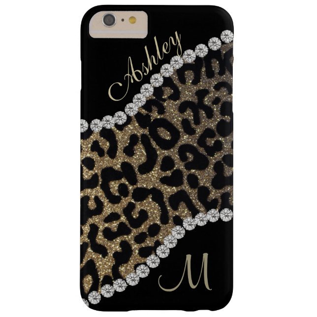 Capa Para iPhone, Case-Mate Diamante e Leopard Monograma (Verso)