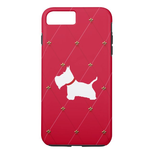 Capa Para iPhone, Case-Mate Diamantes do vermelho de Westie (Verso)