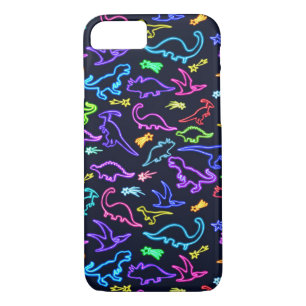 Capa iPhone 8/ 7 Dinossauros neon