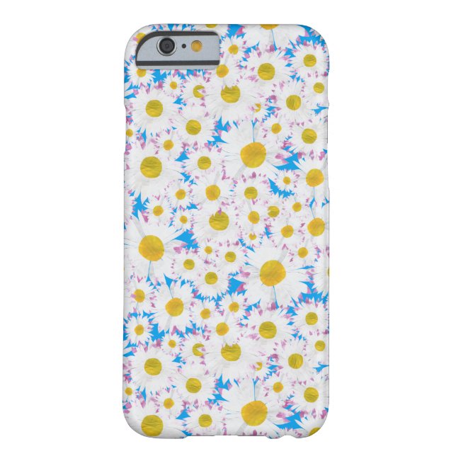 Capa Para iPhone, Case-Mate Ditzy White Daisies Padrão no Sky Blue (Verso)