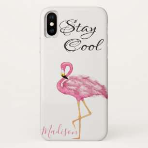 Capa Para iPhone Da Case-Mate Diversão de Flamingo Rosa Fique Legal Nome de Ver