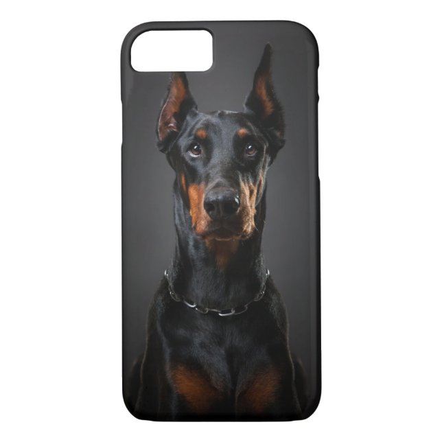 Capa Para iPhone, Case-Mate Doberman iPhone 7, Mal Lá (Verso)