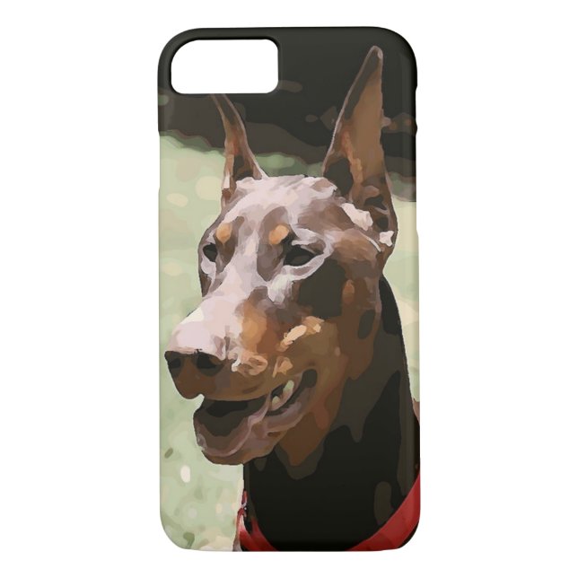 Capa Para iPhone, Case-Mate Doberman vermelho Potrait (v9-2) (Verso)