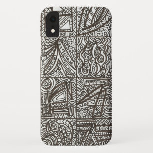 Capa Para iPhone Da Case-Mate Doodle preto e branco