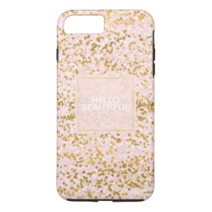 Capa Para iPhone Da Case-Mate Dourada Confetti Rosa Branco